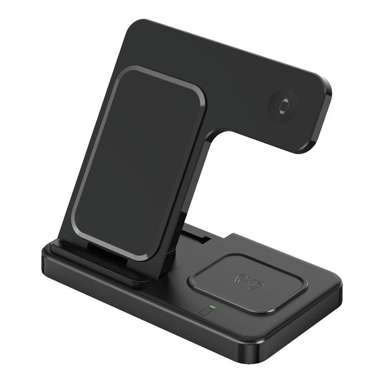 Z5G 3 in 1 15W Fast Wireless Charger Folding Charging Station for Qi Phones / Earphones / iWatc