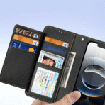 Dux Ducis iPhone 16e Plånboksfodral Lawa Läder - Svart - Image 9
