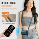Caseme iPhone 16 Plus Plånboksfodral RFID Blocking Zipper - Grön - Image 6