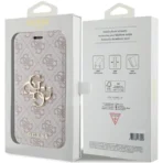 Guess iPhone 15 Pro Max Plånboksfodral Metall Logo - Rosa - Image 5