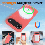 IPhone Air Mobilskal MagSafe Silikon Anti-Drop - Knallrosa - Image 5
