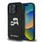 Karl Lagerfeld iPhone 16 Pro Max Mobilskal Karl & Chaoupette Head Pin - Svart