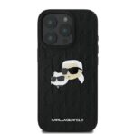 Karl Lagerfeld iPhone 16 Pro Max Mobilskal Karl & Chaoupette Head Pin - Svart - Image 3