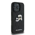 Karl Lagerfeld iPhone 16 Pro Max Mobilskal Karl & Chaoupette Head Pin - Svart - Image 4