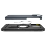 Spigen iPhone 16 Pro Max Mobilskal MagSafe Tough Armor - Metal Slate - Image 6