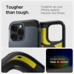 Spigen iPhone 16 Pro Max Mobilskal MagSafe Tough Armor - Metal Slate - Image 4